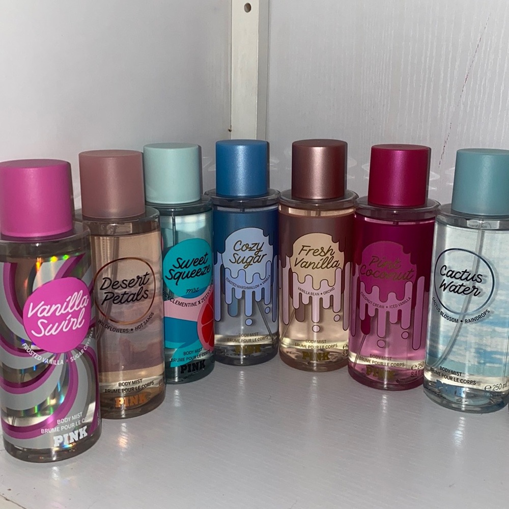 MISTS/ LOTIONS/ BODY WASH : PINK : VS : BATH AND BODY WORKS B&BW
